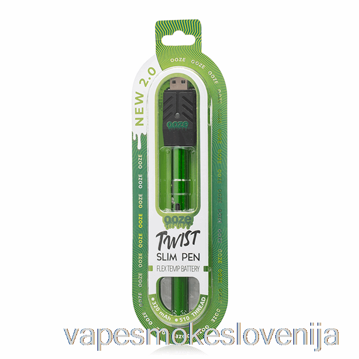 Vape Slovenija Ooze Slim Twist Pen 2.0 Flex Temp Baterija Sluzasto Zelena